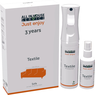 Oranje Furniture Care All In House Vlekken en constructieservice 3 Jaar garantie, Textiel Kit, Bank - Rechte bank
