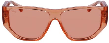 Oranje Geïnjecteerde Zonnebril - maat