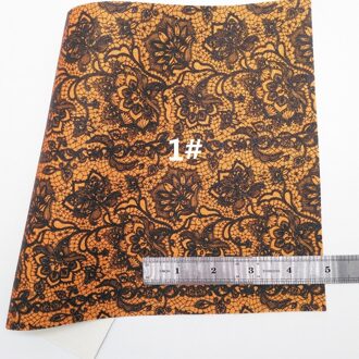 Oranje Glitter Leer, Kant Bloemen Glitter Stof, snake Faux Stof Blad Voor Boog 21X29Cm Twinkling Ming KM312