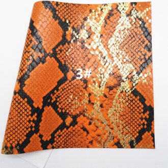 Oranje Glitter Leer, Kant Bloemen Glitter Stof, snake Faux Stof Blad Voor Boog 21X29Cm Twinkling Ming KM312