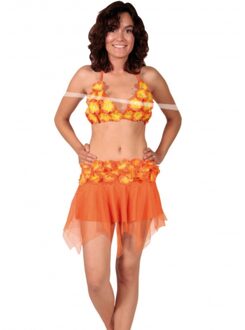 Oranje hawaii rok en bikini