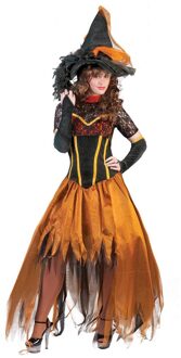 "Oranje heksen outfit voor dames Halloween  - Verkleedkleding - Maat 44 - 46