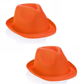 Oranje/Holland party hoedje - 2x stuks - koningsdag - nederland supporters - voor volwassenen