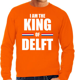 Oranje I am the King of Delft sweater - Koningsdag truien voor heren M