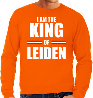 Oranje I am the King of Leiden sweater - Koningsdag truien voor heren XL