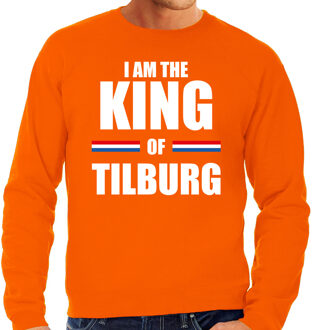 Oranje I am the King of Tilburg sweater - Koningsdag truien voor heren S