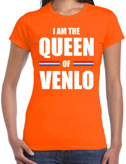 Oranje I am the Queen of Venlo t-shirt - Koningsdag shirt voor dames L