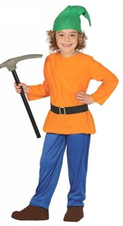 Oranje kabouter kostuum voor kinderen - 122/134 (7-9 jaar) - Kinderkostuums