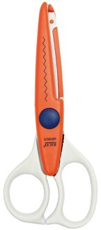 Oranje kartelschaar met rechte hoek voor kinderen - zigzag schaar