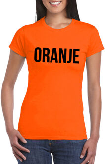 Oranje Koningsdag t-shirt - oranje - dames S - Feestshirts