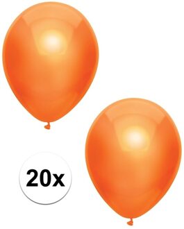 Oranje metallic ballonnen 30 cm 20 stuks