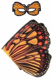 Oranje monarchvlinder verkleedset voor meisjes