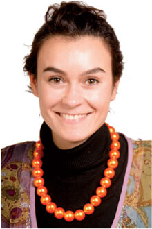 Oranje parel kettingen