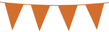 Oranje plastic buiten feest vlaggetjes 50 meter
