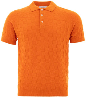 Oranje Polo Gebreide Kleding Gran Sasso , Orange , Heren - L