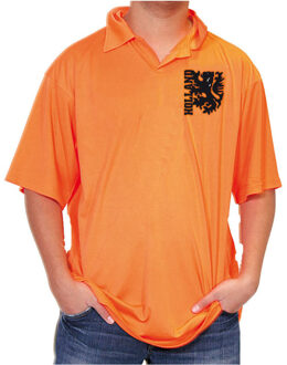 Oranje polo met Holland logo 2XL