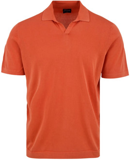 Oranje Polo Shirt voor Heren Drumohr , Orange , Heren - 2Xl,Xl,L,M