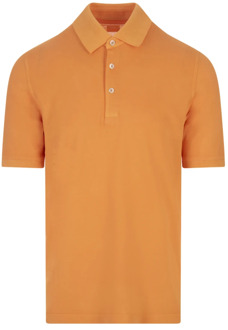 Oranje Poloshirt Korte Mouw Fedeli , Orange , Heren - 2Xl,Xl,L,M,5Xl,3Xl,4Xl
