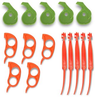 Oranje Pomelo Citrus Peelers, FUHAIHE Set van 15 Sinaasappelschil Essentiële Tools Slicer Cutter Peeler Remover Opener