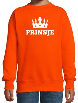 Oranje Prinsje met kroon sweater jongens 12-13 jaar (152/164) - Feesttruien