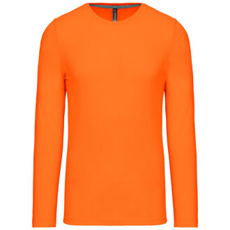 Oranje shirt met lange mouwen plus 4XL - Feestshirts