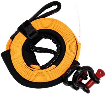 Oranje Sleepband Touw 5T 5 Meter & 2 Picecs Trailer Haken Set