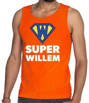 Oranje Super Willem tanktop / mouwloos shirt - Singlet voor heren - Koningsdag kleding M