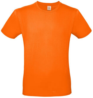 Oranje t-shirt met ronde hals voor heren - basic shirt - katoen - Koningsdag / Nederland supporter L (52)