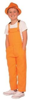 Oranje tuinbroek/overall voor kinderen