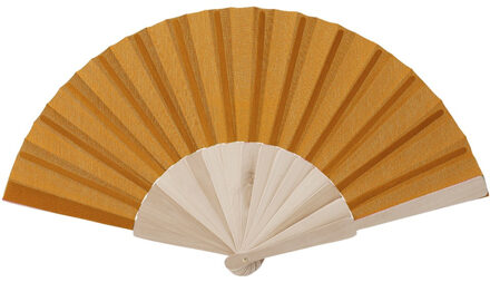 Oranje waaier van hout - Verkleedattributen