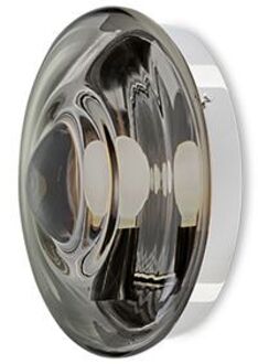 Orbital Wandlamp/Plafondlamp - Mercurius zwart - Zilver