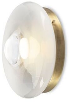 Orbital Wandlamp/Plafondlamp - Polair wit - Patina goud