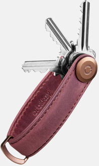 Orbitkey 2.0 Crazy horse sleuteletui mulled wine Donker rood