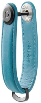Orbitkey 2.0 Crazy horse sleuteletui teal Blauw