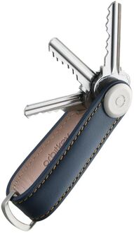 Orbitkey 2.0 Leather Sleutelhanger Blauw