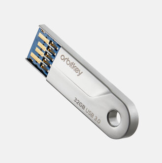 Orbitkey 2.0 USB-3 32GB Sleutelhanger Zilver