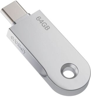 Orbitkey 2.0 USB-C 64 GB silver Etui Zilver - H 3.5 x B 8.5 x D 3 cm