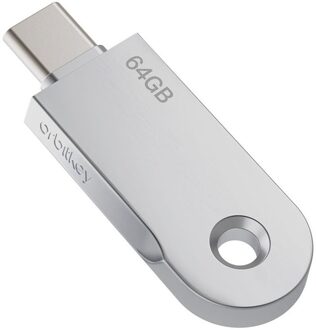 Orbitkey 2.0 USB-C 64 GB silver Zilver - H 3.5 x B 8.5 x D 3