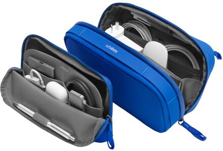 Orbitkey 2-in1 Tech Pouch cobalt Blauw - H 14 x B 33 x D 8 cm