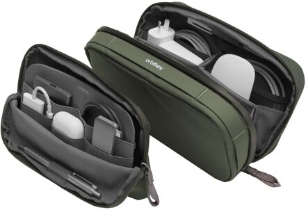Orbitkey 2-in1 Tech Pouch olive Groen - H 14 x B 33 x D 8 cm
