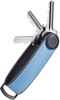 Orbitkey Hybrid Leather Key Organiser lake blue Etui Blauw - H 8.6 x B 2.2 x D 2 cm