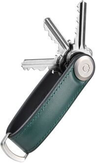Orbitkey Hybrid Leather Key Organiser pine green Etui Groen - H 8.6 x B 2.2 x D 2 cm