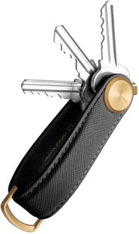 Orbitkey Key Organiser Pro Leather liquorice Etui Zwart - H 2.5 x B 8.5 x D 2.5 cm