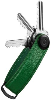 Orbitkey Key Organizer 2.0 pebbled leather emerald Groen