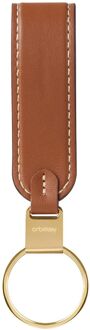 Orbitkey Loop Keychain Leather caramel Etui Cognac