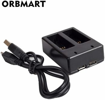 Orbmart Dubbele Dual Port Slot Batterij Lader Voor Go Pro Gopro Hero 8 5 6 7 Zwart Sport Camera Accessoire met Usb Kabel Reizen