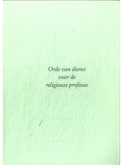 Orde Van Dienst Voor De Religieuze Professie
