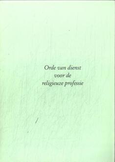 Orde van dienst voor de religieuze profetie -   (ISBN: 9789085285816)