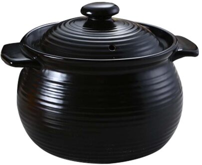 Oren Draad Keramische Pot Kookpan Pap Hoge Temperatuur Soeppan Zwarte Vlam 1.5 litres
