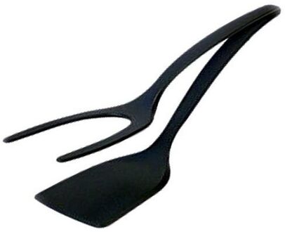 ORGANBOO 1 ST Hoge temperatuur Zwarte Nylon Omelet Spatel 2-in-1 Pannenkoek Toast Omelet Flip Spatel Keuken Ei tool